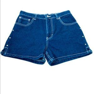 Jordache Blue Jean Shorts Silver Studs Size 14 Girls